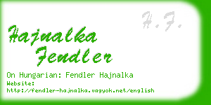 hajnalka fendler business card